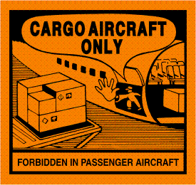Do Not Load On Passenger Aircraft Label