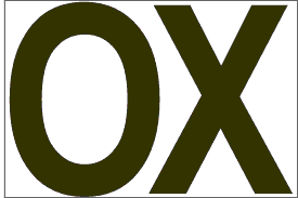 4" Symbol OX - Corrosive