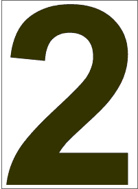 4" Number 2 "two"