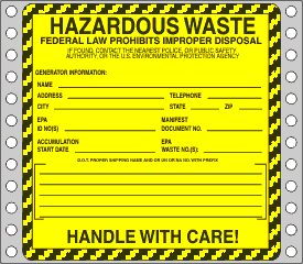 Hazardous Waste Label