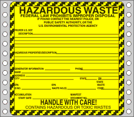 Hazardous Waste Label