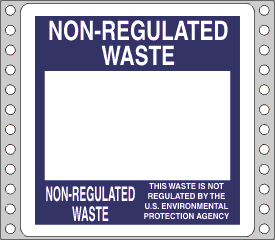 Non Regulated Waste Label