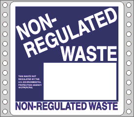 Non Regulated Waste Label