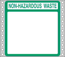 Non Hazardous Waste Label