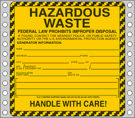 Hazardous Waste Label