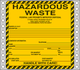 Hazardous Waste Label