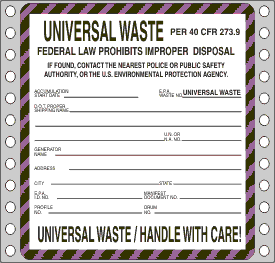 Universal Waste Label
