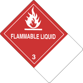 Custom 4" x 6" Flammable Class 3 with Description Strip