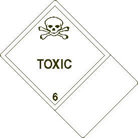 Custom 4" x 6" Toxic Class 6 with Description Strip