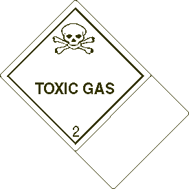 Custom 4" x 6" Toxic Gas Class 2 with Description Strip