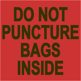 Fluorescent Red 4" X 4" Custom Quality Control Label