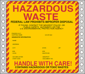 Hazardous Waste Label