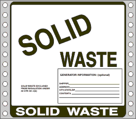 Solid Waste Label