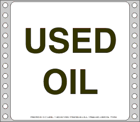 Used Oil Label