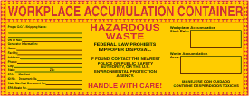 Workplace Accumulation Container Label
