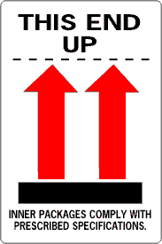 This End Up Label Including Inner Packages Comply With Prescribed Specifications