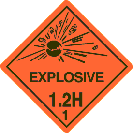 1.2H Explosive DOT Label