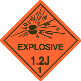 1.2J Explosive DOT Label