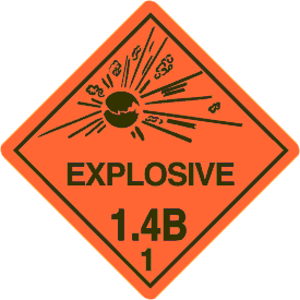 1.4B Explosive DOT Label