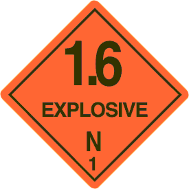 1.6N Explosive DOT Label
