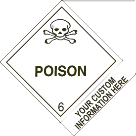 Custom 4" x 5" Poison Class 6 with Description Strip