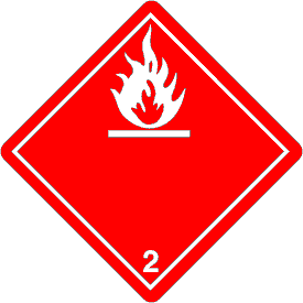 International "Wordless" Flammable Gas Class 2 Label