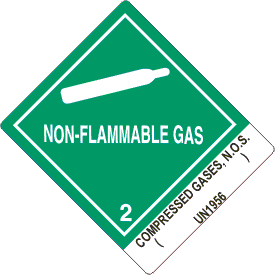 4" x 5" Non Flammable Gas Class 2 with Description Strip