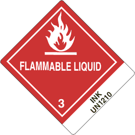 4" x 5" Flammable Class 3 with Description Strip