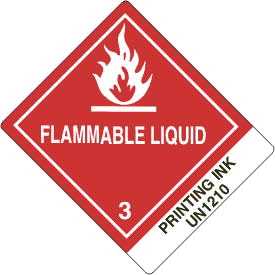 4" x 5" Flammable Class 3 with Description Strip