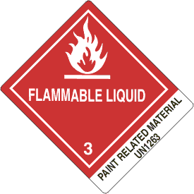 4" x 5" Flammable Class 3 with Description Strip