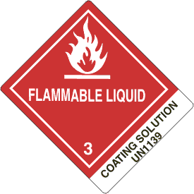 4" x 5" Flammable Class 3 with Description Strip