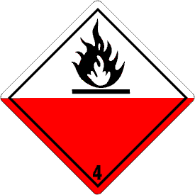 International "Wordless" Spontaneously Combustible Class 4 Label
