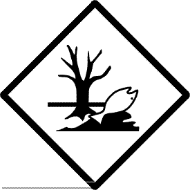 Environmentally Hazardous Mark (Marine Pollutant) DOT 4"x4" Label