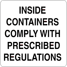 Inner Containers Comply With Prescribed Regulations
