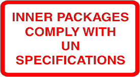 Inner Packages Comply with UN Specifications