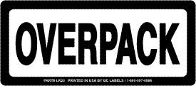 Black Overpack Label