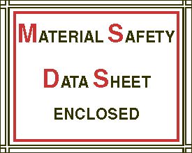 Material Safety Data Sheet Packing Envelope