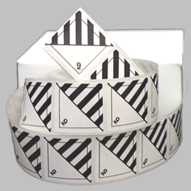 1" Square Miscellaneous Class 9 Miniature Hazardous Material Label