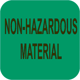4" X 4" Non Hazardous Waste Fluorescent Orange Label