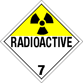 Vinyl Radioactive Class 7 Placard