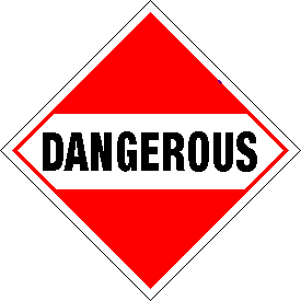 Vinyl Dangerous / Mixed Load Placard