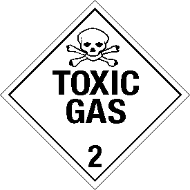Vinyl Toxic Gas Class 2 Placard