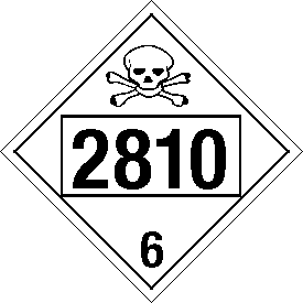 Vinyl 2810 Class 6 Placard