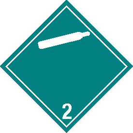 Vinyl International "Wordless" Non Flammable Gas Class 2 Placard