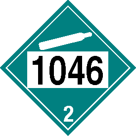 Vinyl 1046 Non-Flammable Gas Class 2 Placard