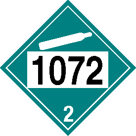 Vinyl 1072 Non-Flammable Gas Class 2 Placard