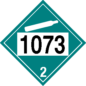 Vinyl 1073 Non Flammable Gas Class 2 Placard