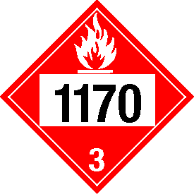 Vinyl 1170 Flammable Class 3 Placard
