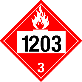Vinyl 1203 Flammable Class 3 Placard