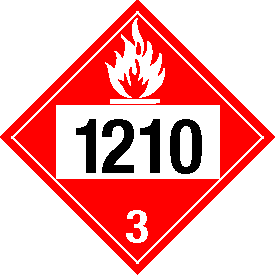 Vinyl 1210 Flammable Class 3 Placard